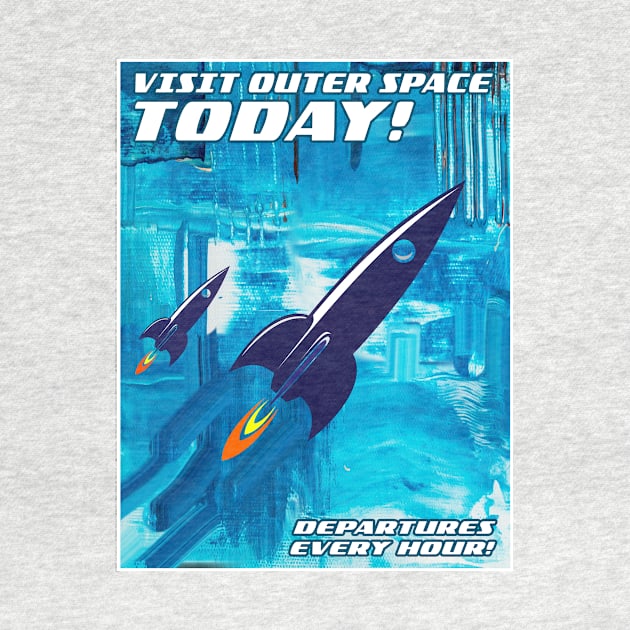 Visit Outer Space! Blue by Vandalay Industries